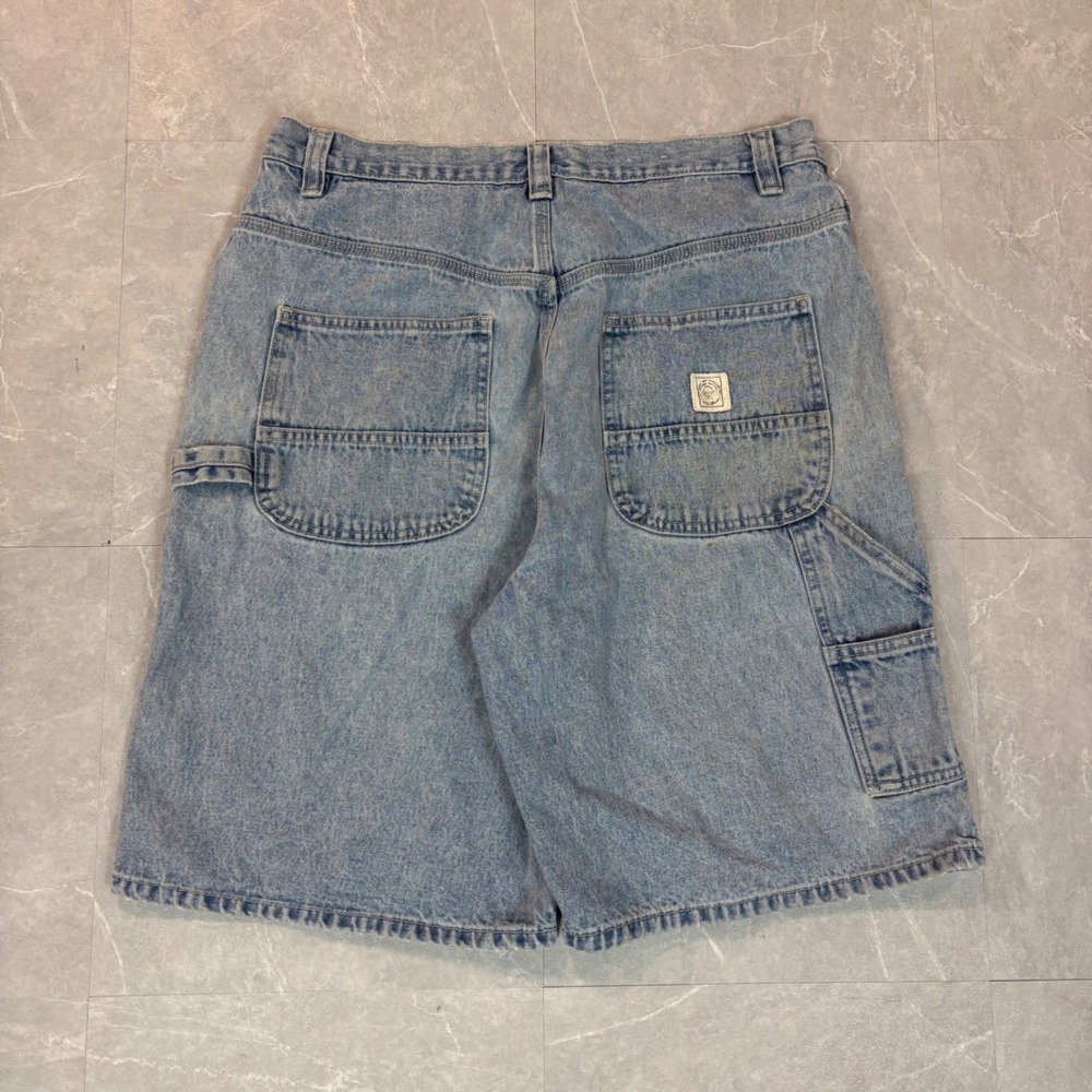 Sonoma Goods for Life Men Blue Denim Carpenter Shorts Size 34 Light Wash Utility